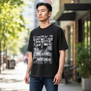 Homme Femme Black Graphic Tee - Short Sleeve